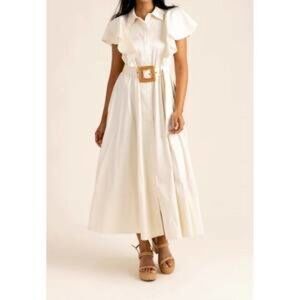 NWT | Alden Adair Rose Dress in Ivory, Size S